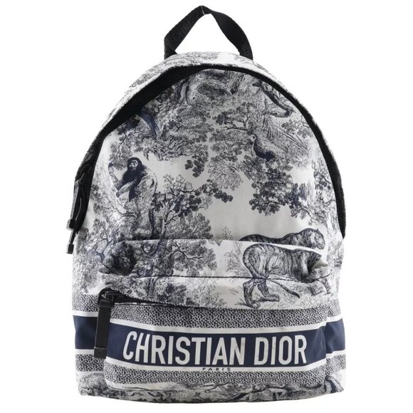 Dior Small backpack Backpack Daypack M6108SNTJ Toile de Jouy Black / white - Picture 2 of 15